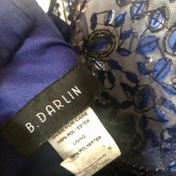 Navy & gold prom/formal dress (B. Darlin) - Picture 6 of 6